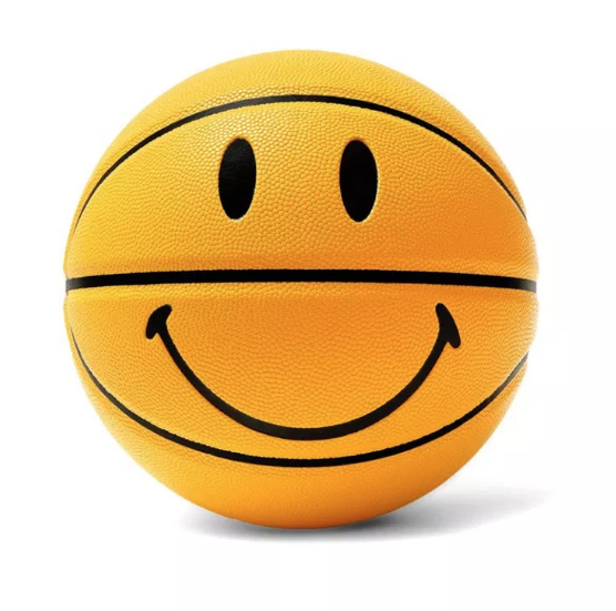 Now, a smiley-faced basketball