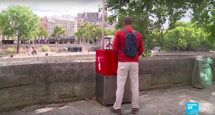 Open-air urinal facing tourist boats in Paris not welcome ...