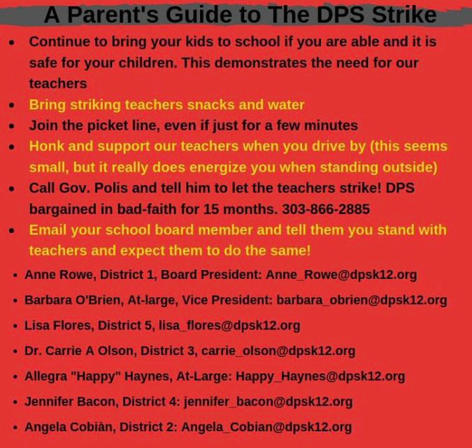 Image result for Denver Teacher Strike