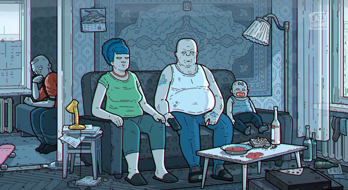 The Simpsons intro as a Russian art film