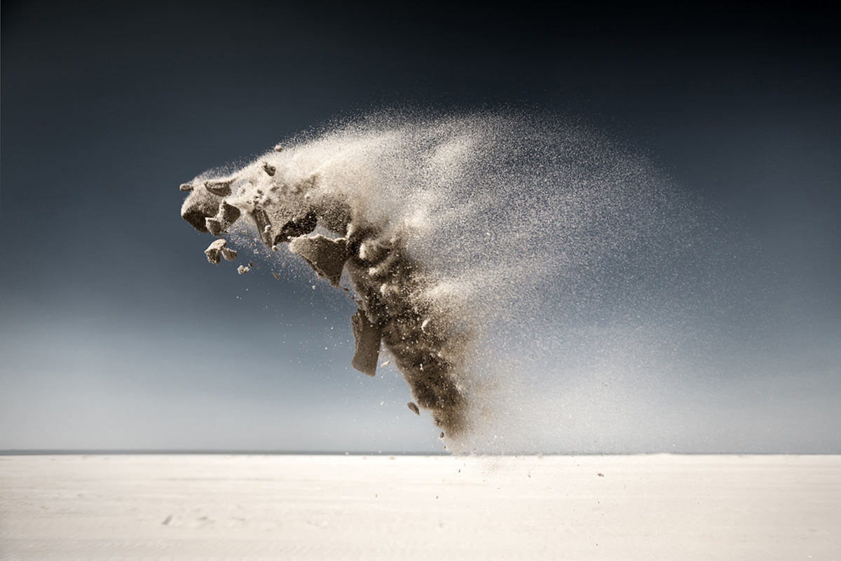 Image of a "sand creature" created by the photographer Claire Droppert