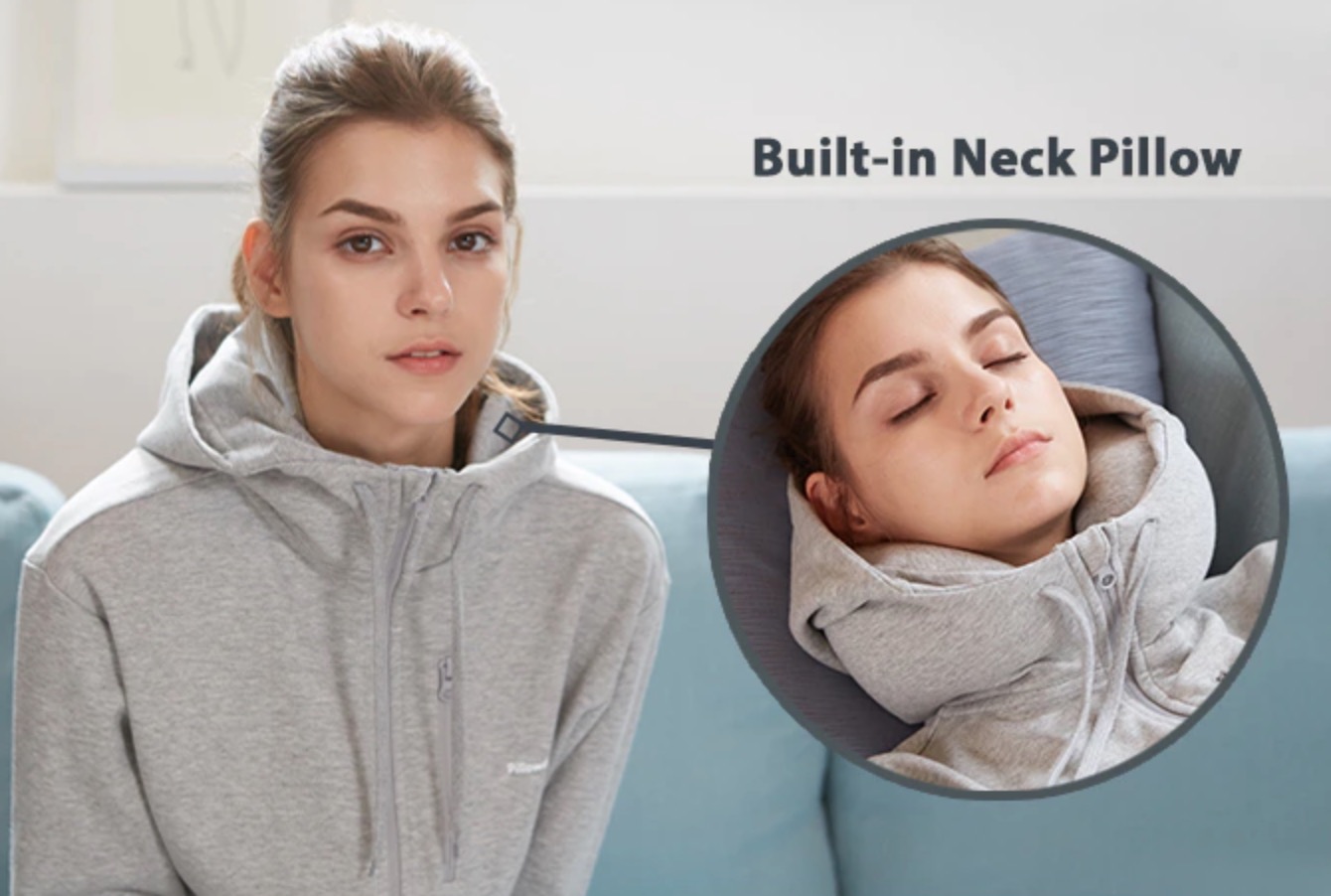 Kickstarter For A Hoodie With A Built In Neck Pillow Boing Boing