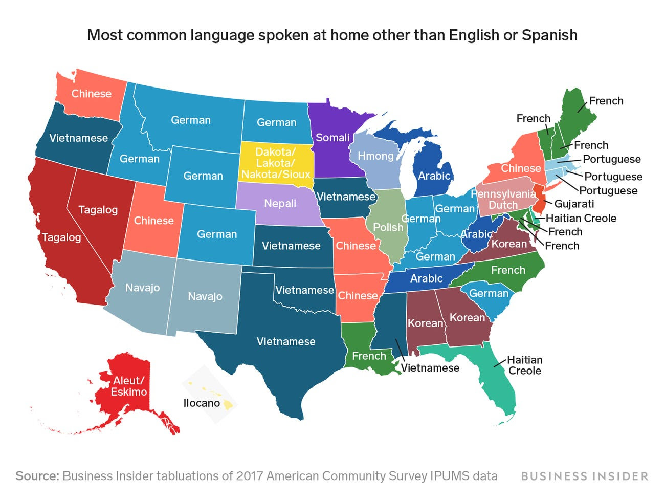 A fascinating map of the most spoken languages in every US ...