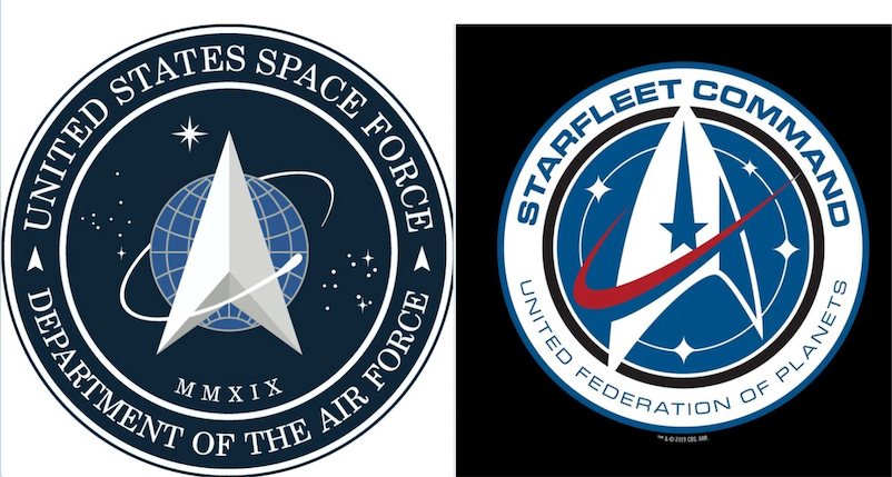 Compare Trump's new Space Force logo with the Star Trek Starfleet ...