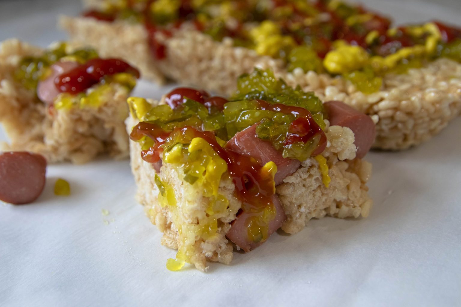 Hot Dog Rice Krispie Treats are the perfect food for Summer 2020